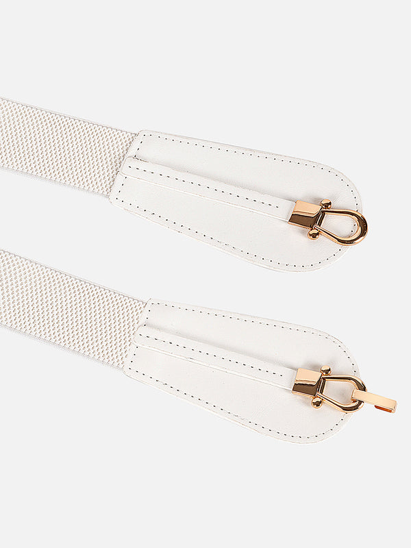 Interlock Buckle Faux Leather Belt