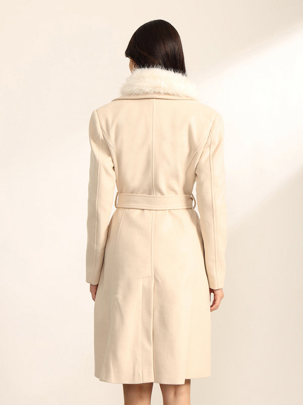 Glamour Overcoat With Removable Fur