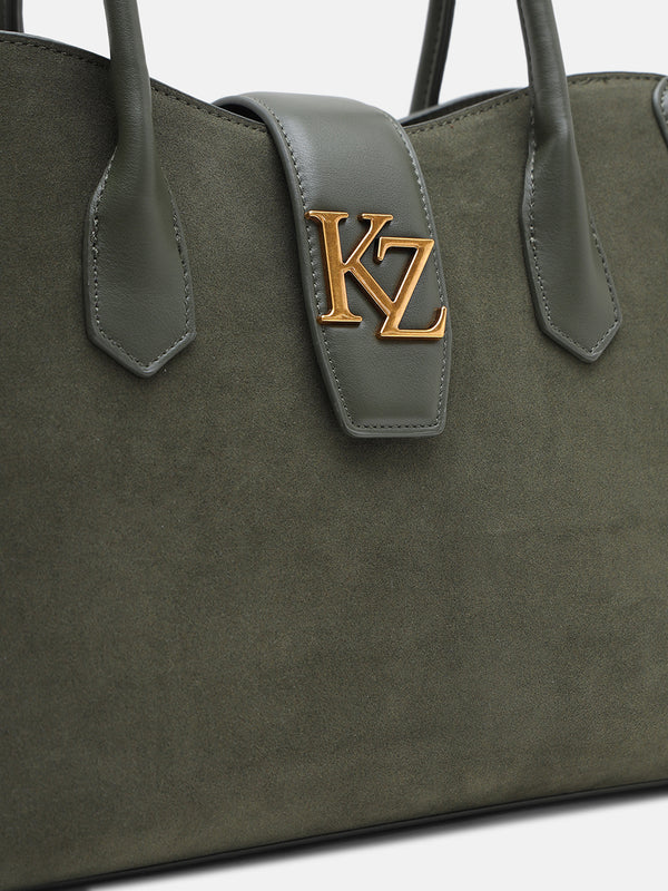 Kazo Aurelian Suede Top Handle Bag