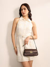 Ball Blanc Mini Dress With Belt