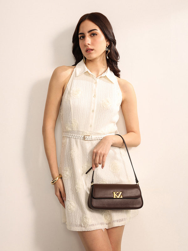 Ball Blanc Mini Dress With Belt