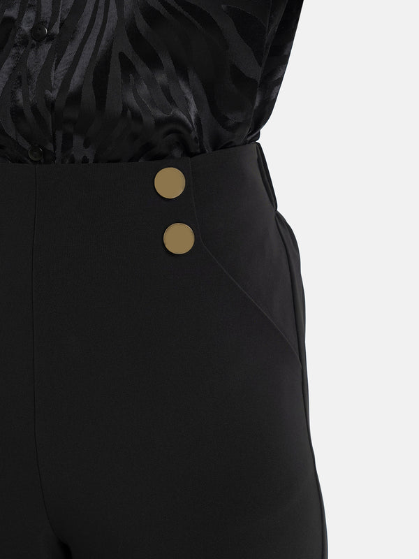 Trousers With Metal Buttons And Pocket