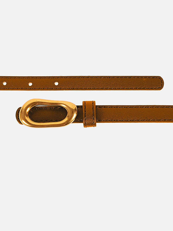 Irregular Buckle Thin Belt