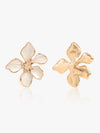 White Orchid Flower Earrings