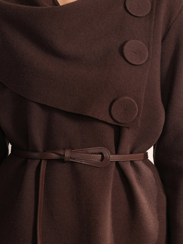 Matte Jacket With Belt