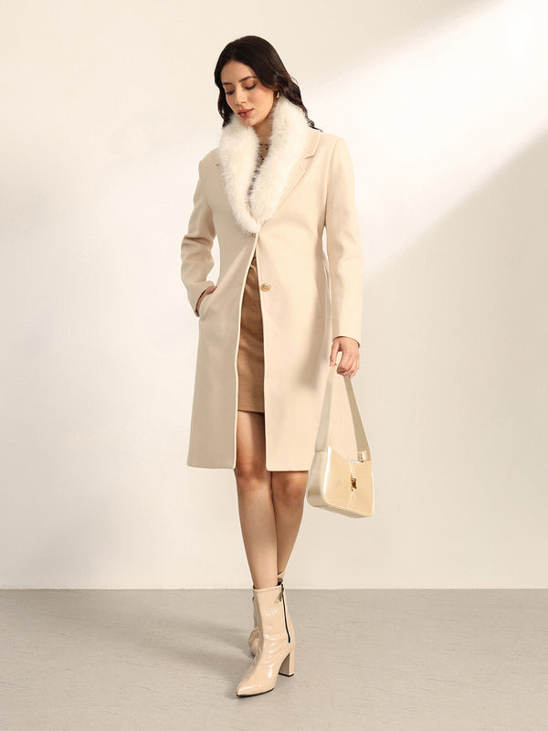 Glamour Overcoat With Removable Fur