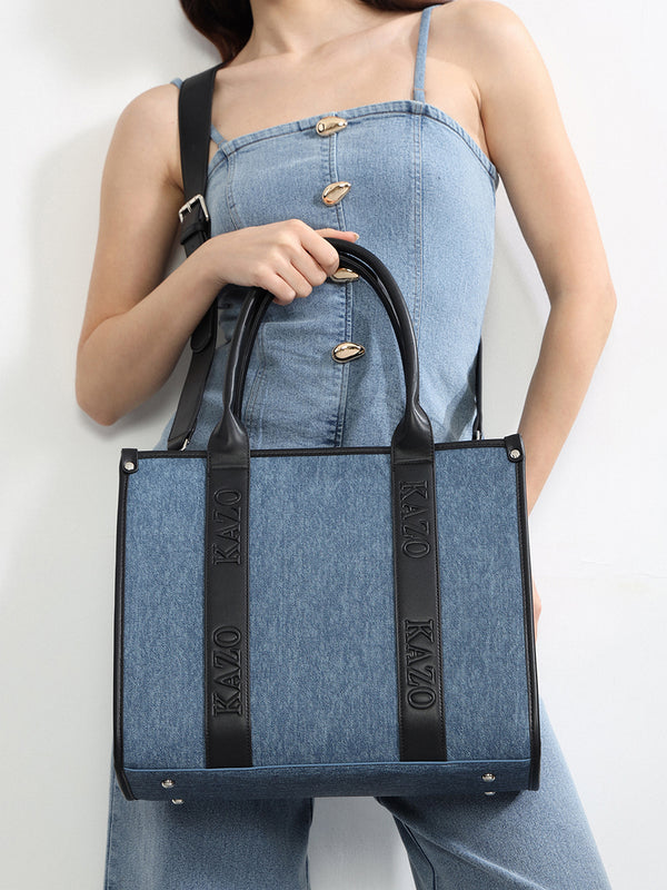 Kazo Linda Denim Tote Bag