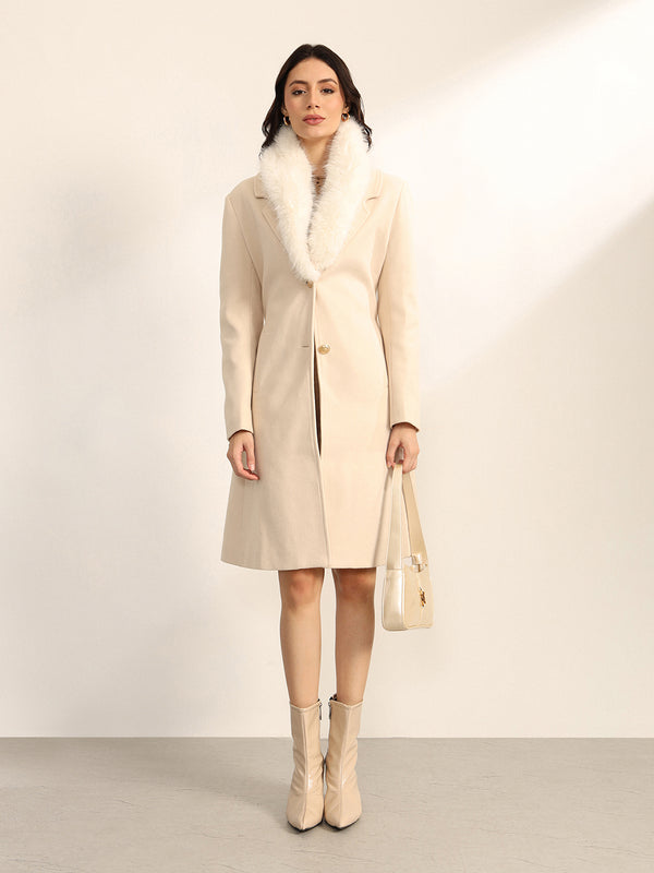 Glamour Overcoat With Removable Fur