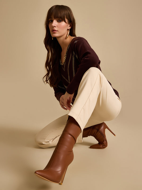 Emebellished Batwing Sleeve Pullover