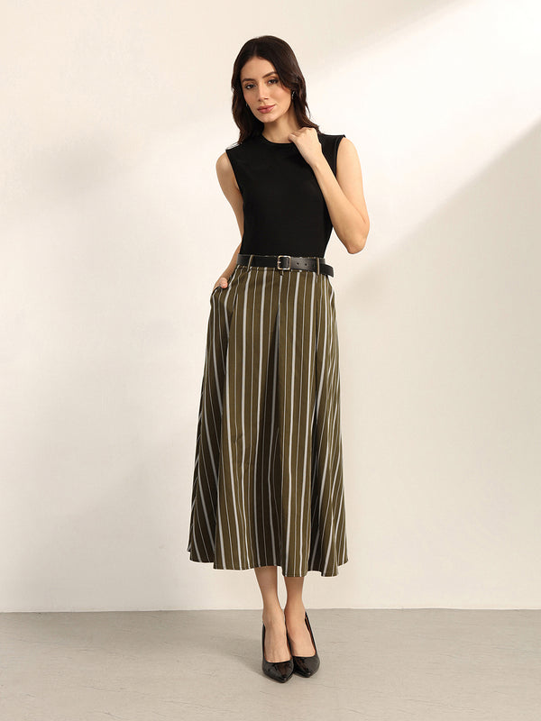 Heirloom Midi Dress With Belt