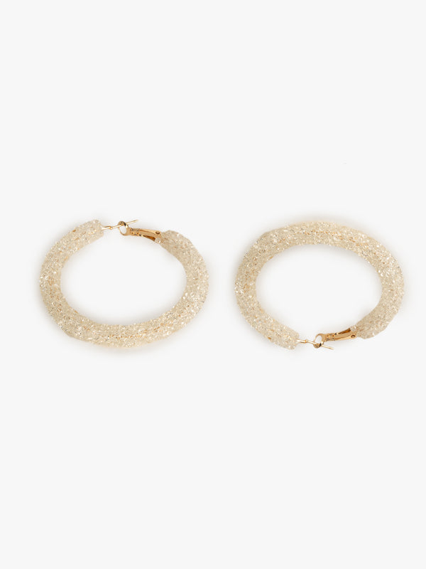 Sparkling White Hoops