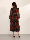 Winter Garden Maxi Dress With Belt