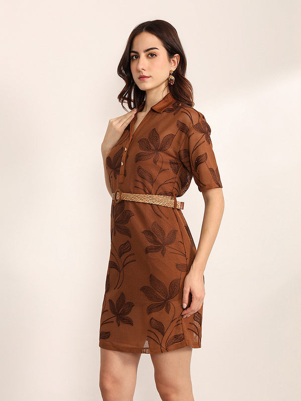 Cupola Mini Dress With Belt