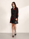 Brushstroke Mini Dress With Belt
