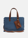 Kazo Denim Fringe Satchel