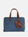 Kazo Denim Fringe Satchel