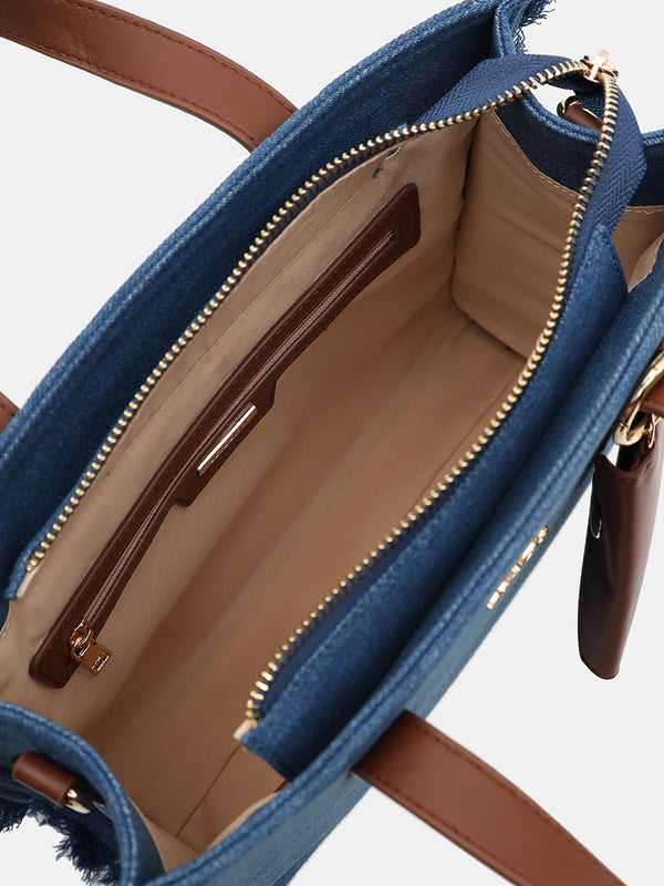 Kazo Denim Fringe Satchel