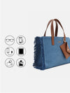 Kazo Denim Fringe Satchel