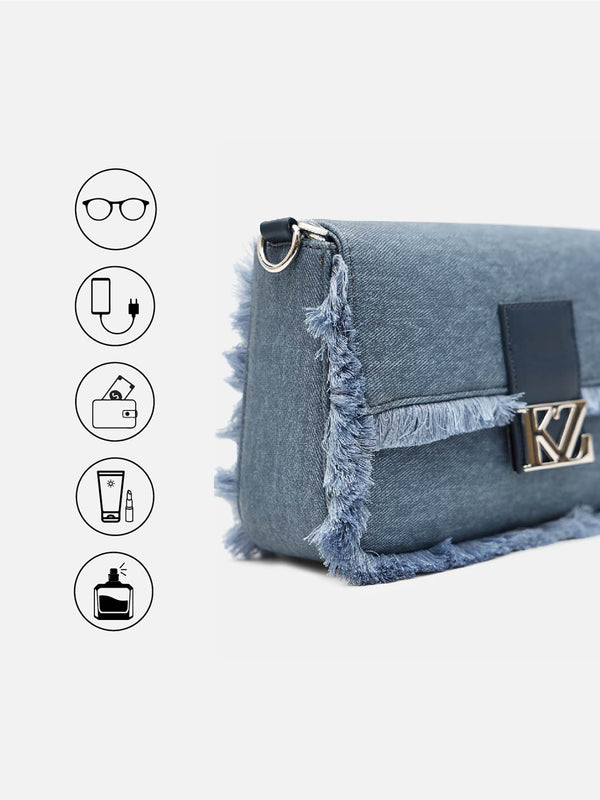 Kazo Denim Fringe Sling