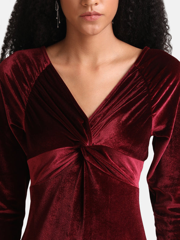Knot Detail Midi Dress