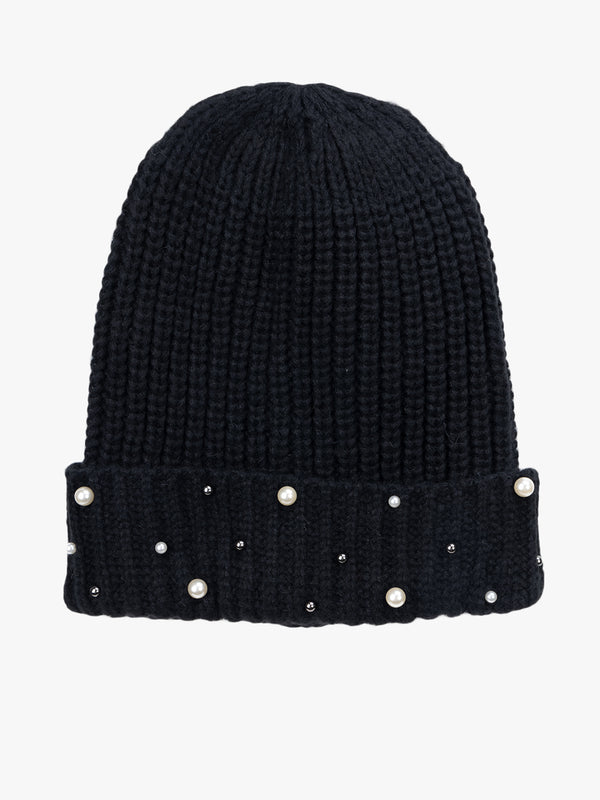 Claasic Beanie With Beads Detailing