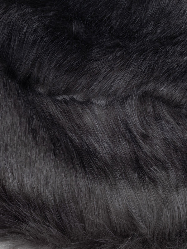 Luxury Wide Scarf With Soft Fur