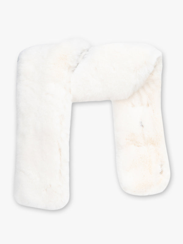 Luxury Wide Scarf With Soft Fur