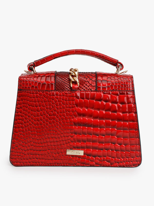 Buckle Detailed Satchel Bag