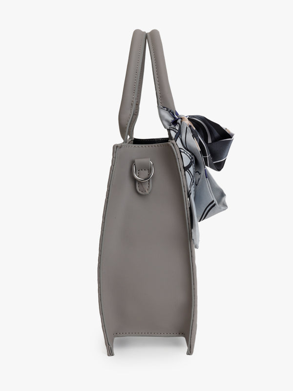 Scarf Handle Quilted Tote Bag