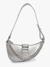 Chunky Chain Crescent Shoulder Bag