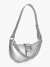 Chunky Chain Crescent Shoulder Bag