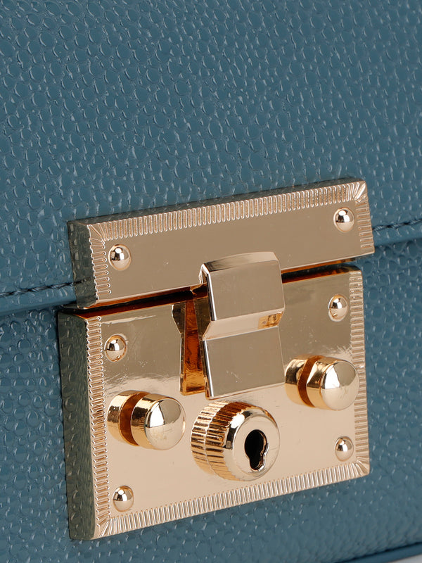 Mesmerize Gold Lock Sling Bag