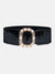 Pearl Embellished Croco Broad Belt