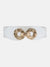 Infinity Lock Metal Buckle Broad Belt