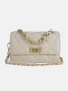 QUILTED SLING BAG WITH TWIST LOCK