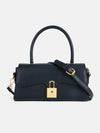 Solid Sling Bag With Twist Lock Closure