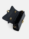 Solid Sling Bag With Twist Lock Closure