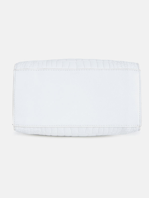 Croc-Textured Handbag