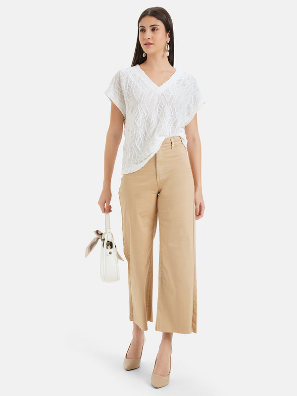 Textured Drop Shoulder Top