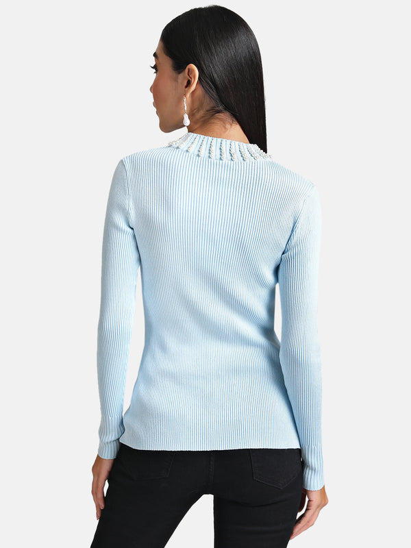 Embellished Turtle Neck Pullover