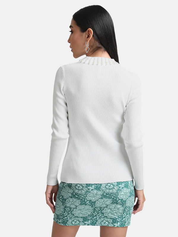 Embellished Turtle Neck Pullover