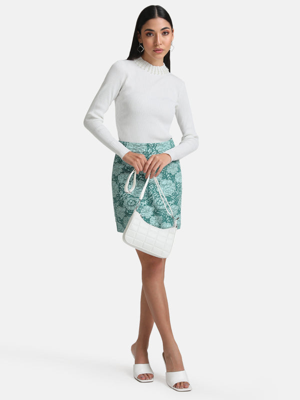 Embellished Turtle Neck Pullover