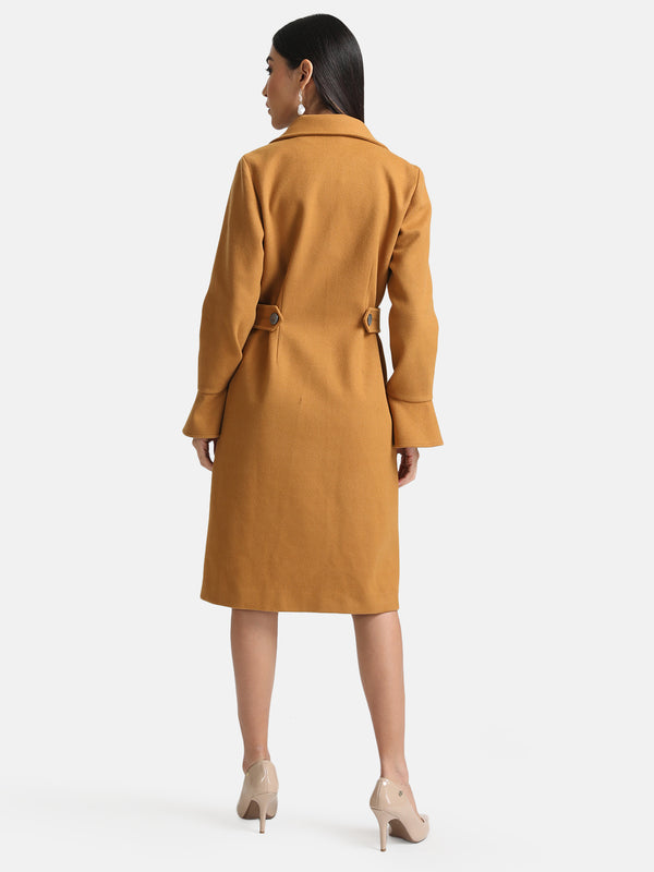 Overcoat With Peplum Sleeves