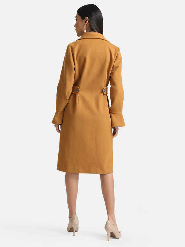 Overcoat With Peplum Sleeves