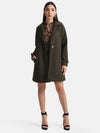 Overcoat With Elasticated Back