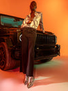 Wide Leg Jeans With Rivet Detail