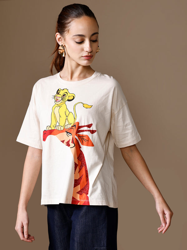 Disney Simba On Giraffe T-Shirt