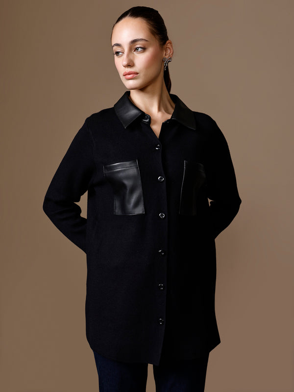 Judith Pu Trim Shacket