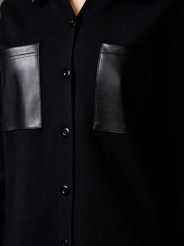 Judith Pu Trim Shacket