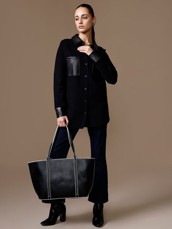 Judith Pu Trim Shacket